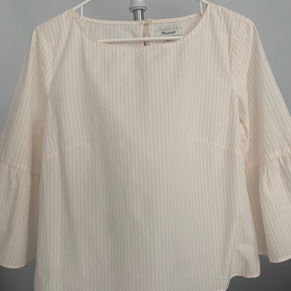Madewell Stiped Bell-Sleeve Top (Brand new)